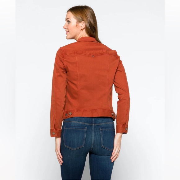 NWOT XS LIVERPOOL Temma Denim Jacket - Burnt Orange - Picture 5 of 14